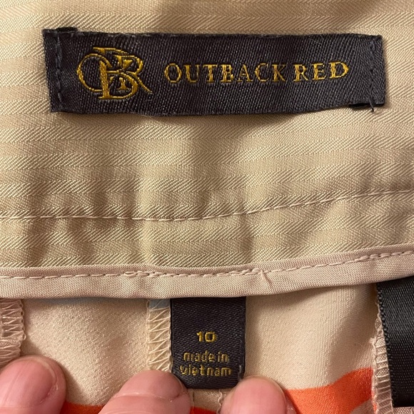 Outback Red Multicolored Striped Dress Shorts Size 10 - Picture 4 of 12